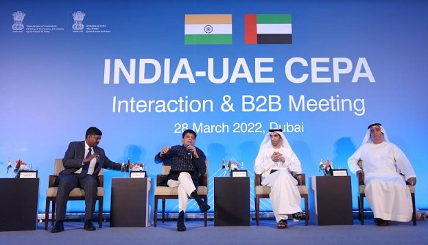 Shri. Piyush Goyal, Minister of Commerce and Industry speaking at the India-UAE CEPA Interaction and B2B Meeting held in Dubai