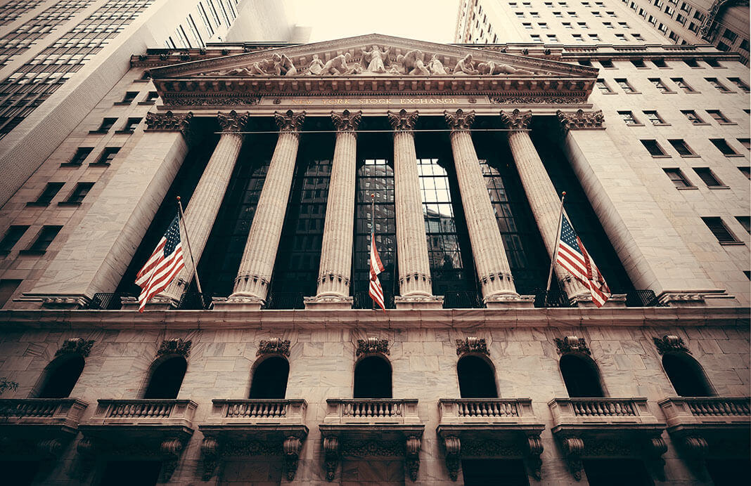 New York Stock Exchange closeup
